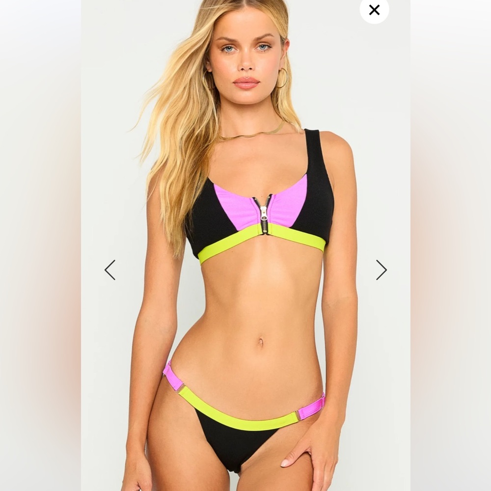 Beach Bunny, Endless Summer Adjustable Skimpy Bottom and Top with zipper
